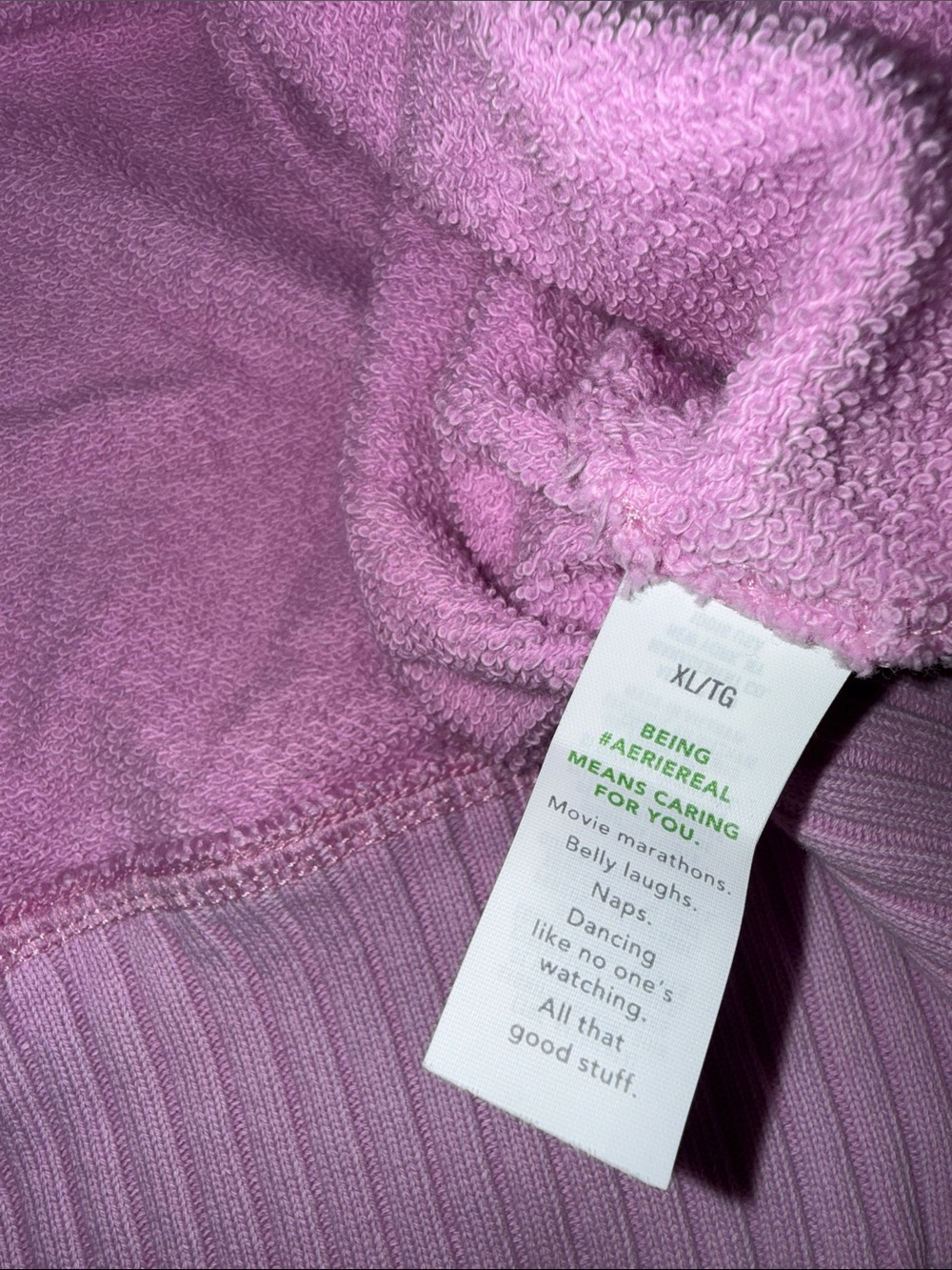 Aerie Light Purple-Pink Hooded Pullover Sweatshirt - Picture 4 of 4